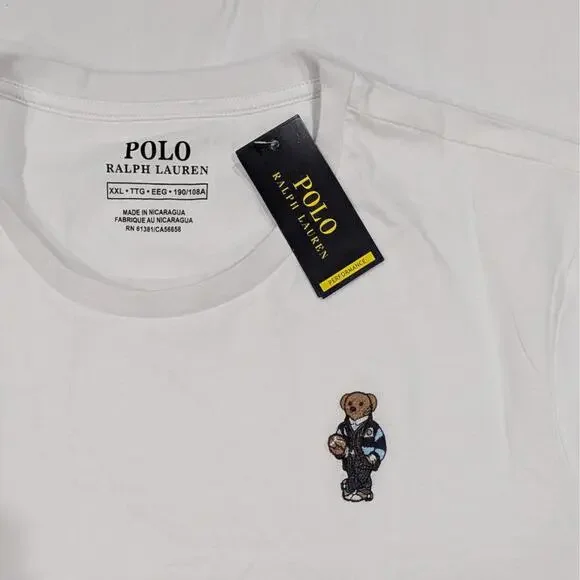 Polo Ralph Lauren Performance T-shirt XXL White Polo Bear - Picture 2 of 4